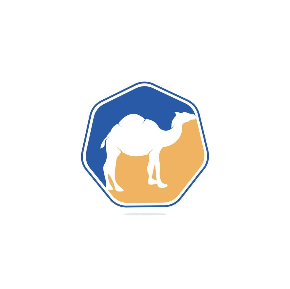 kamel logotyp mall vektor ikon illustration design