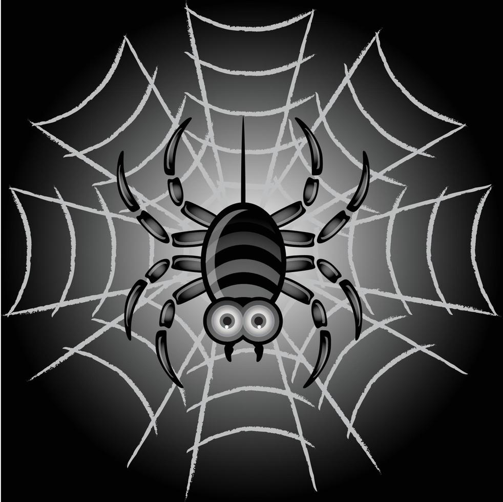 Spindel svart illustration vektor