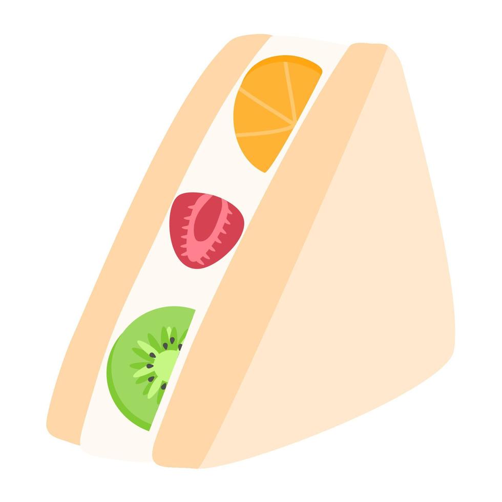 Obst-Sandwiches japanischer Nachtisch Kiwi vektor