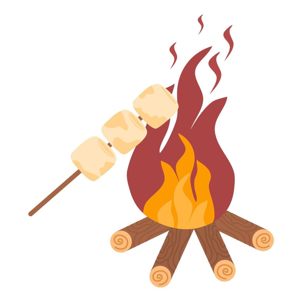 Grill-Marshmallow-Illustration vektor