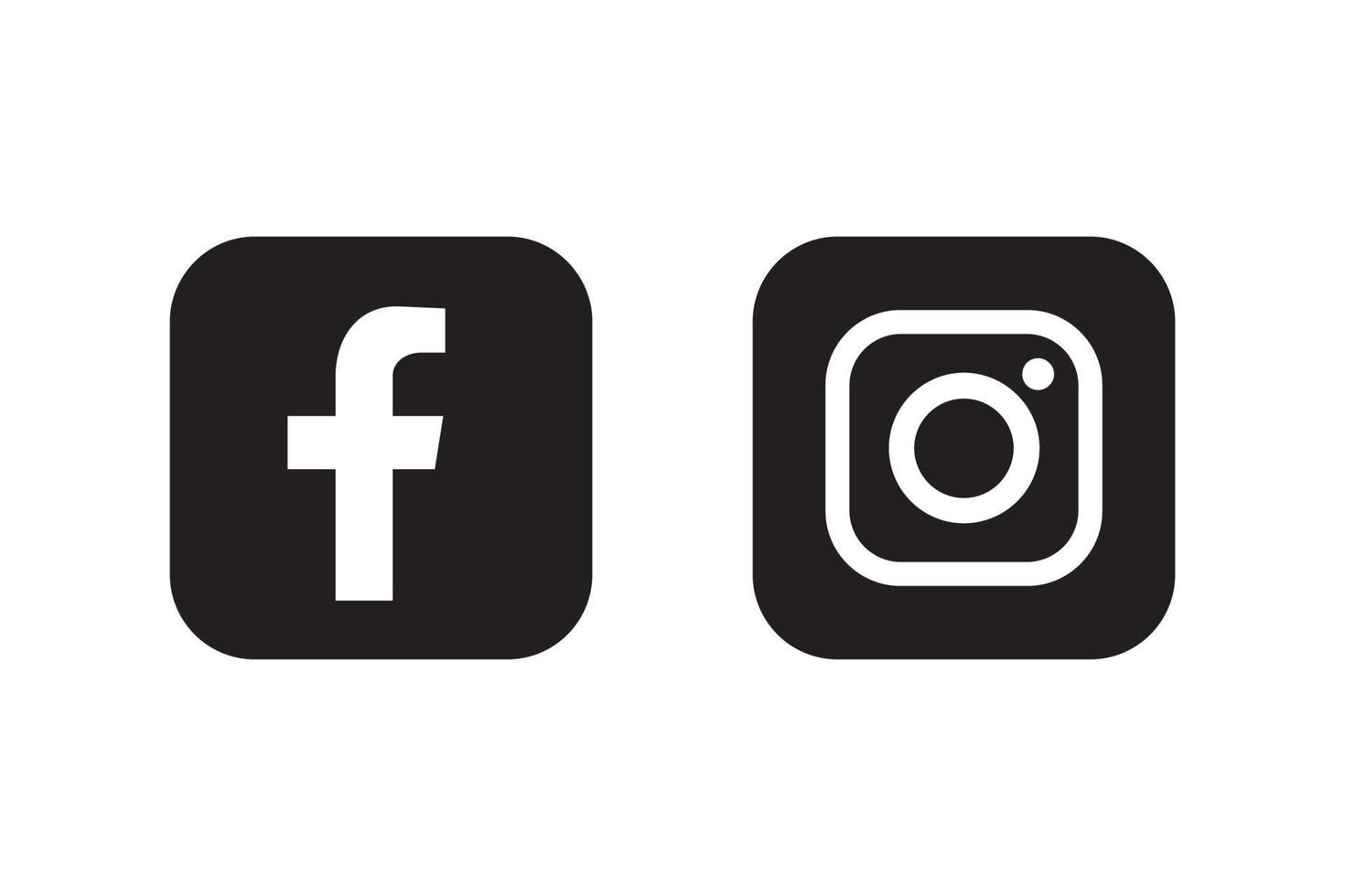 Facebook- und Instagram-Symbol vektor