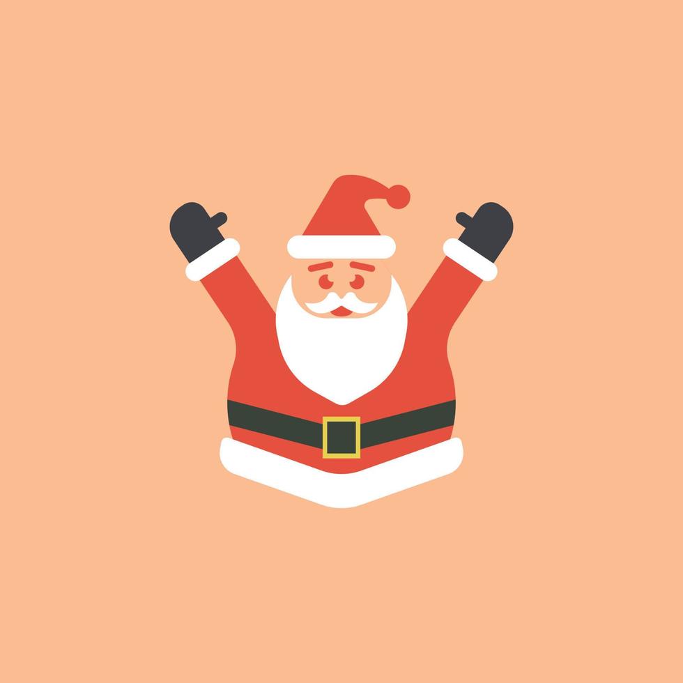 glad jul santa claus Hej design vektor logotyp