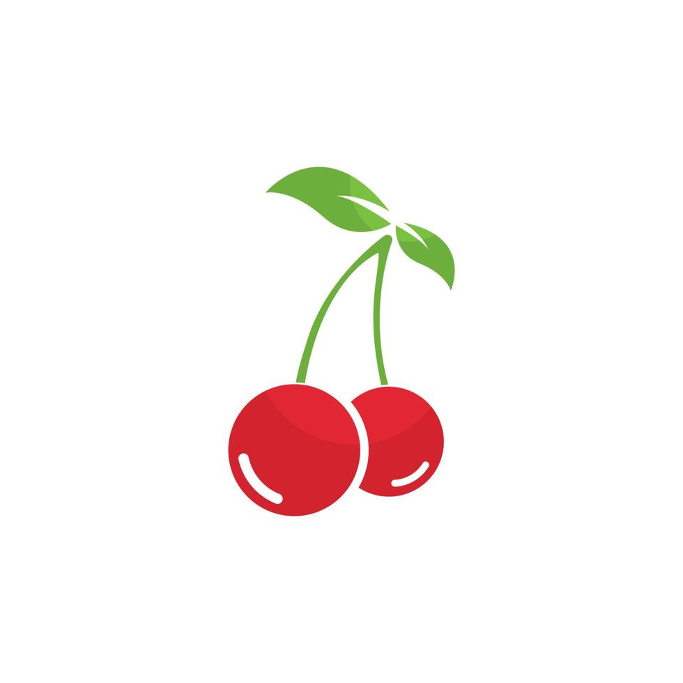 körsbär logotyp vektor ikon