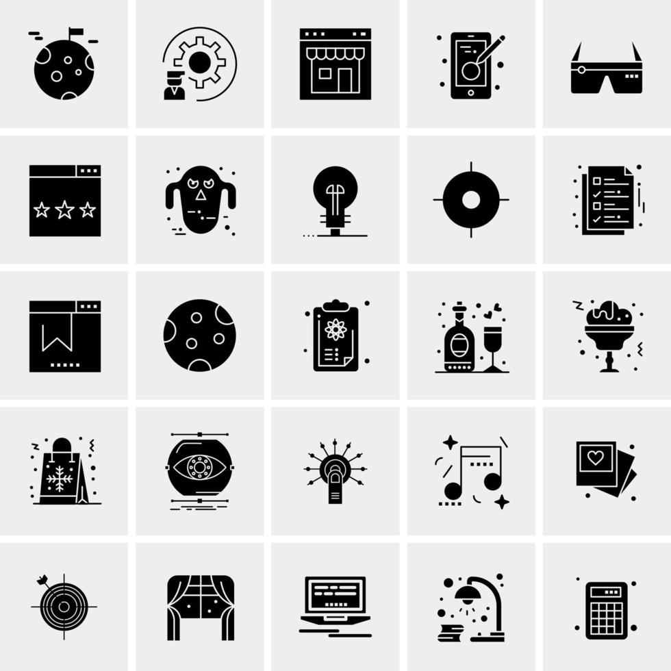 25 universelle Business-Icons Vektor kreative Icon-Illustration zur Verwendung in Web- und Mobilprojekten