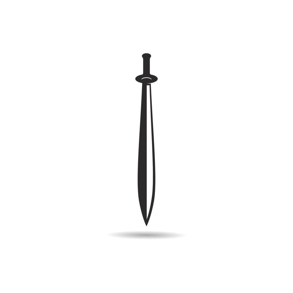 uppsättning av svärd logotyp mall vektor ikon illustration