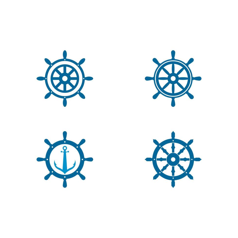 fartyg styrning vektor ikon illustration mall