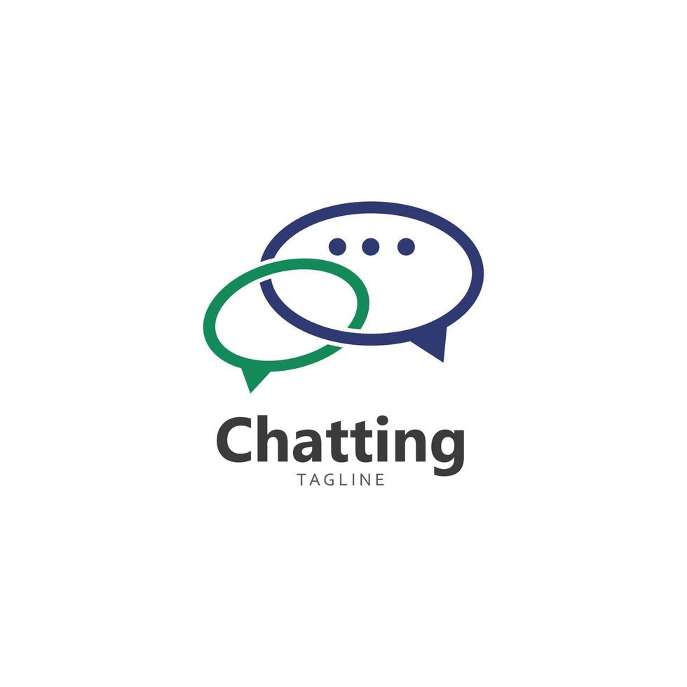 Sprechblase. Vektor-Chat-Logo-Design. Geschäftskonzept u vektor