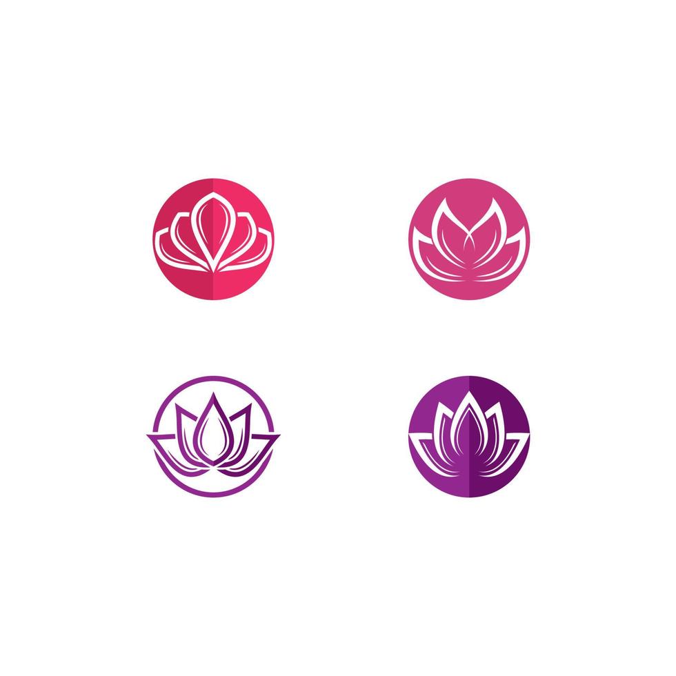 skönhet vektor lotusblommor logotyp mall