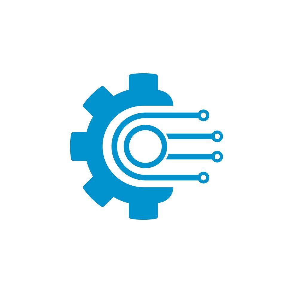 Vektor-Logo-Technologie-Konzept-Illustration vektor