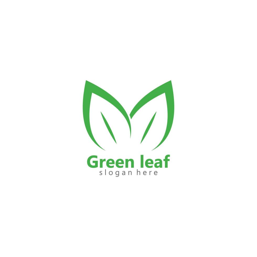 grüne Öko-Blatt-Logo-Vektor-Symbol-Illustration vektor