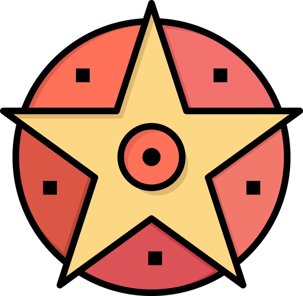 pentagram satanisk projekt stjärna platt Färg ikon vektor ikon baner mall