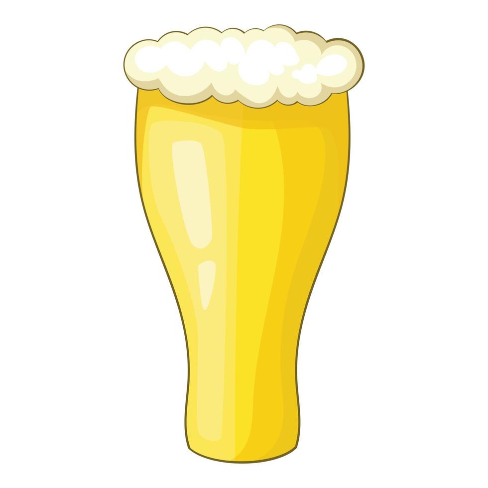 Glas Bier-Symbol, Cartoon-Stil vektor