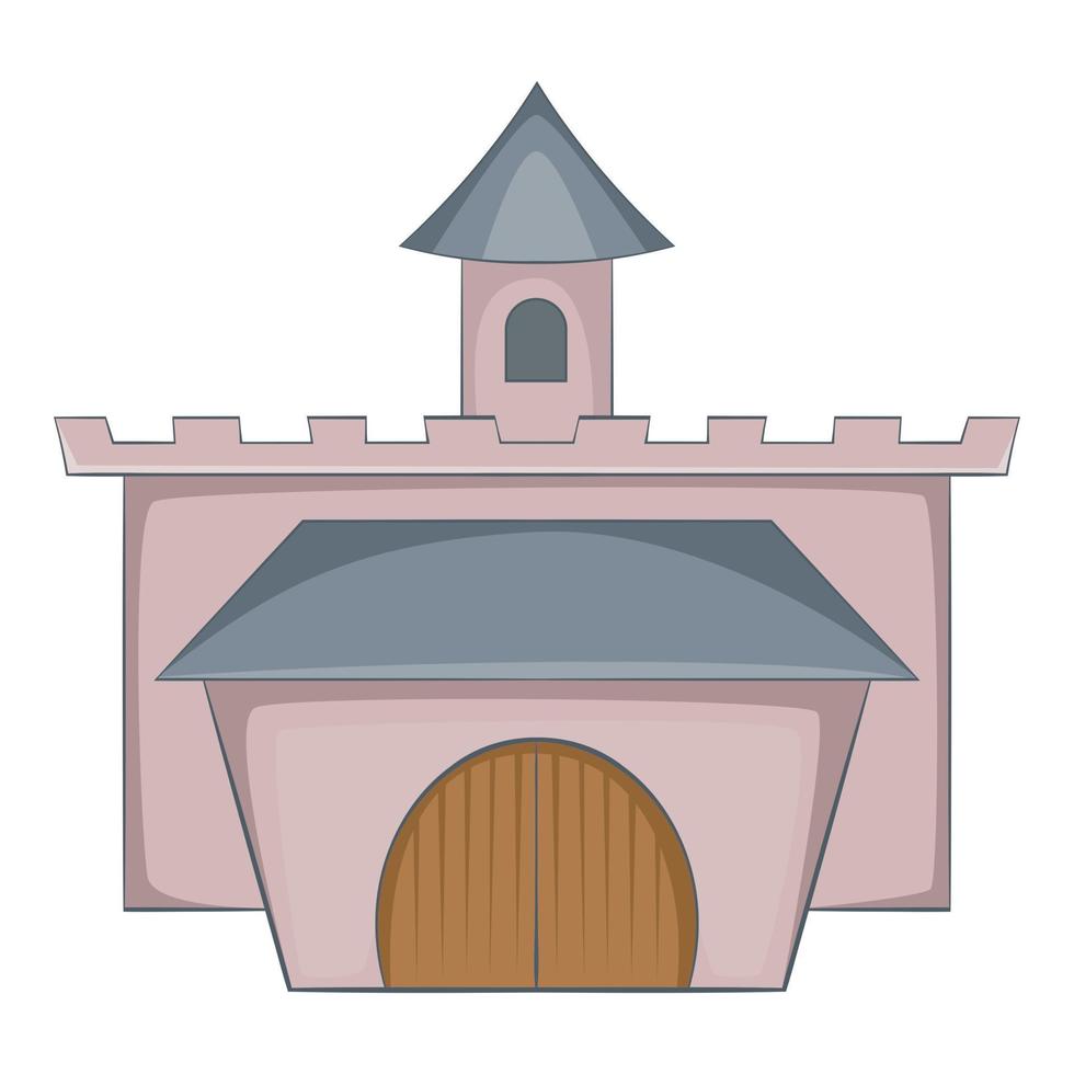 medeltida palats ikon, tecknad serie stil vektor