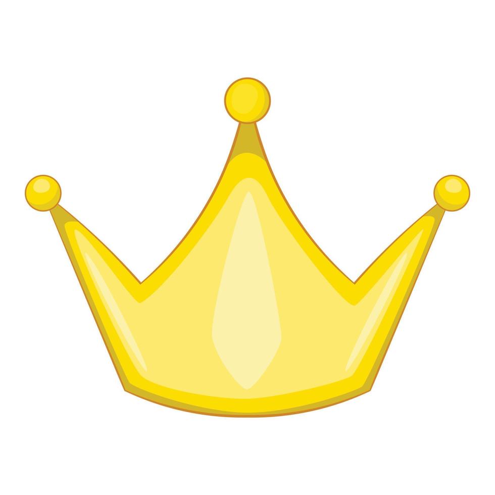 krona ikon, tecknad serie stil vektor