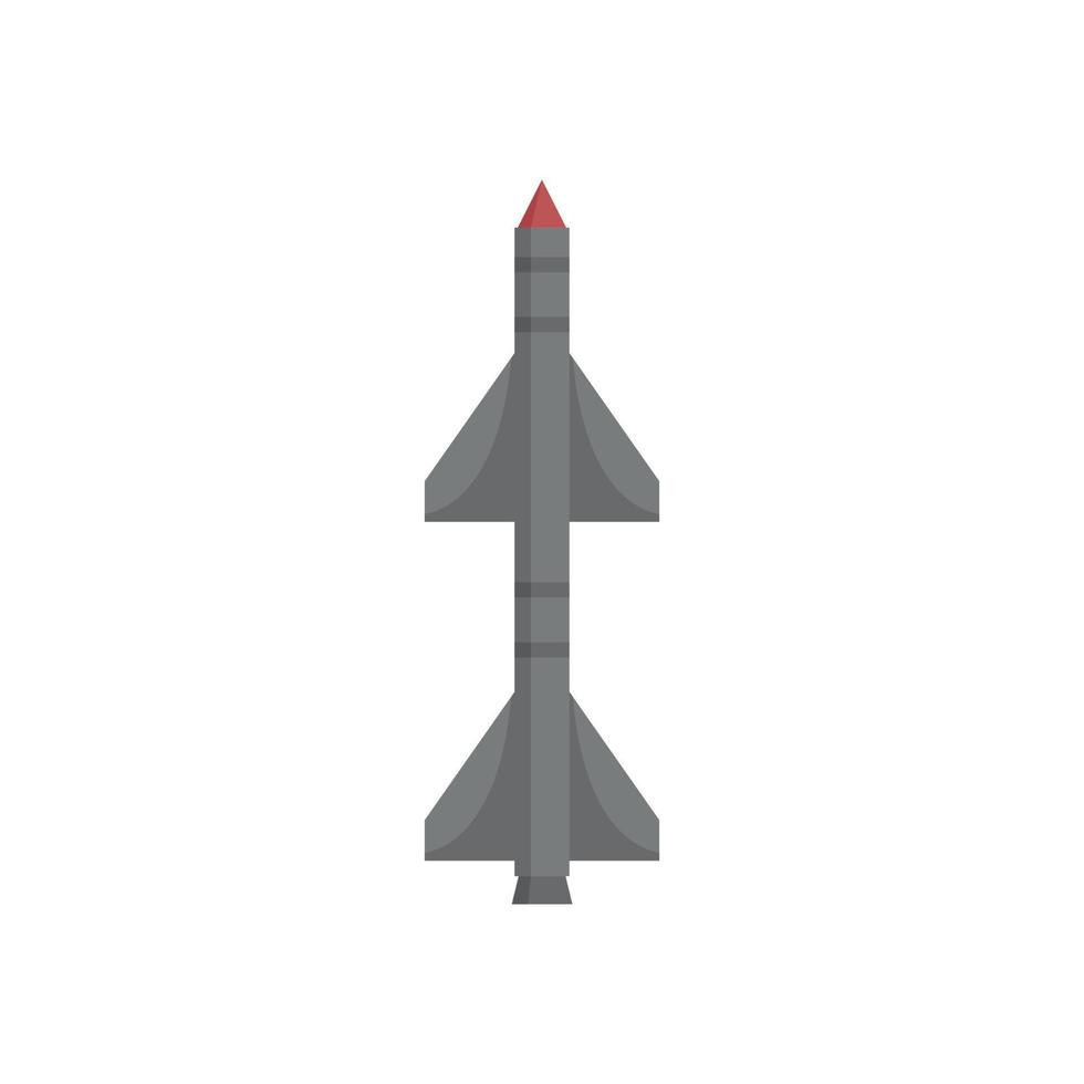 missil förstörelse ikon platt isolerat vektor
