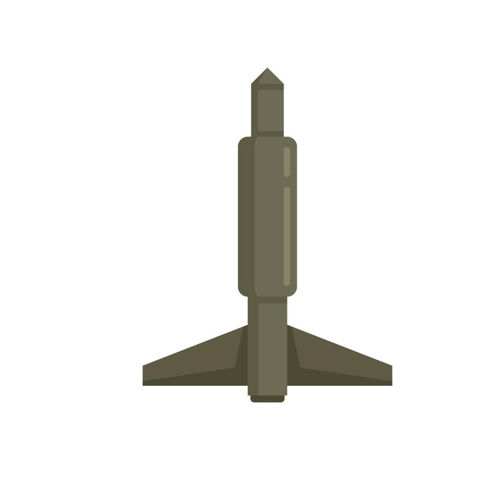 Raketenbomber-Symbol flacher isolierter Vektor