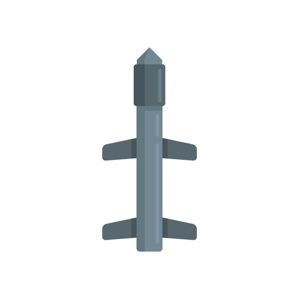 Raketengefahr Symbol flach isoliert Vektor