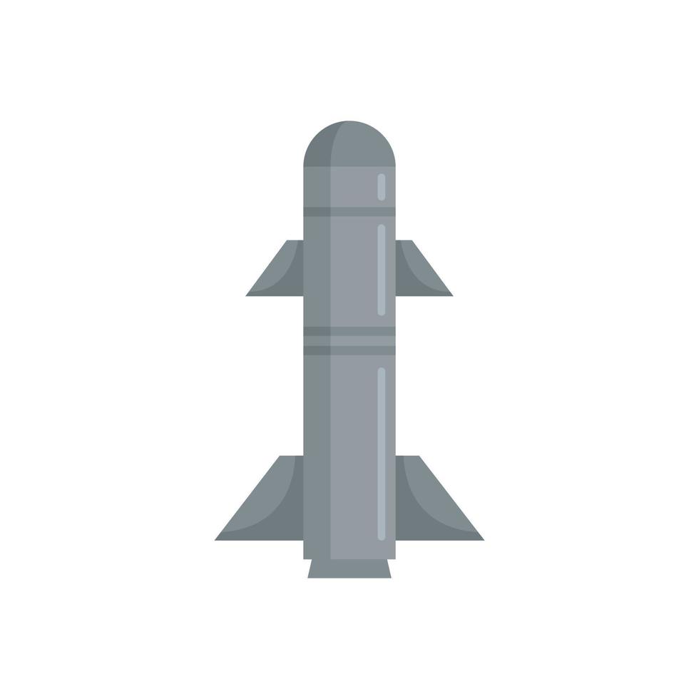 Raketenabwehr-Symbol flacher isolierter Vektor