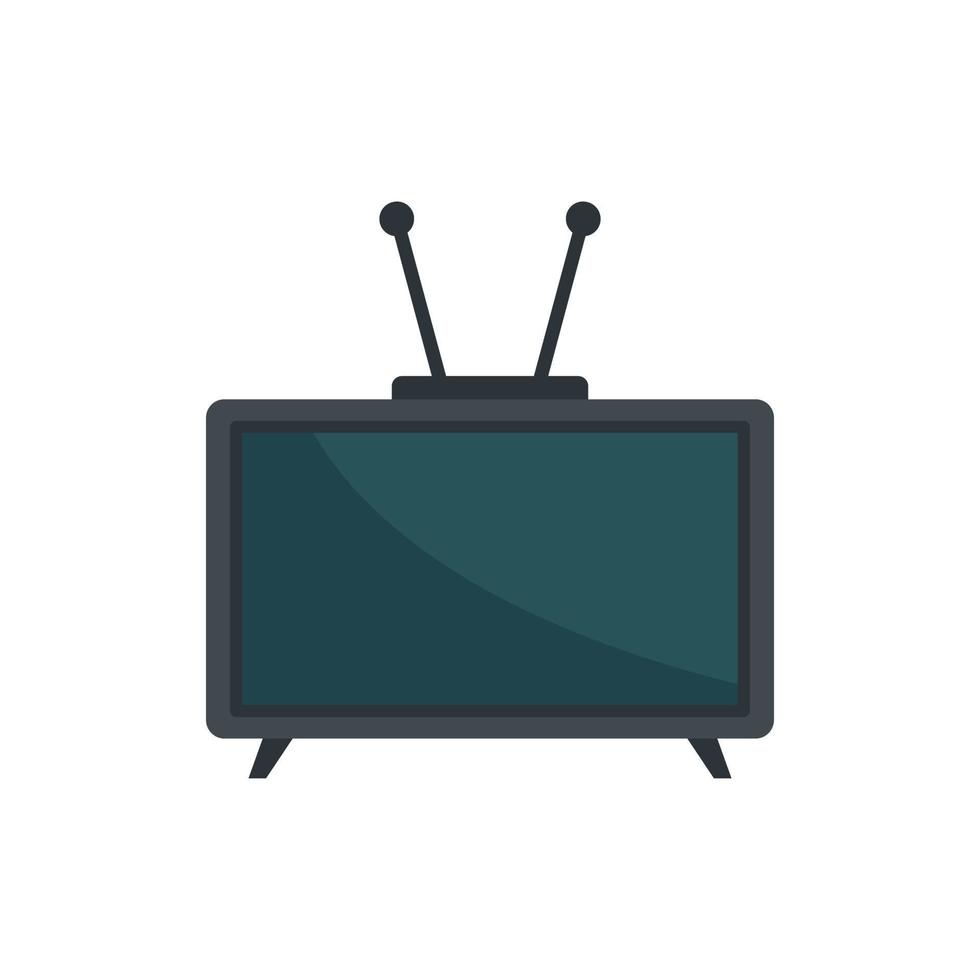 video TV uppsättning ikon platt isolerat vektor