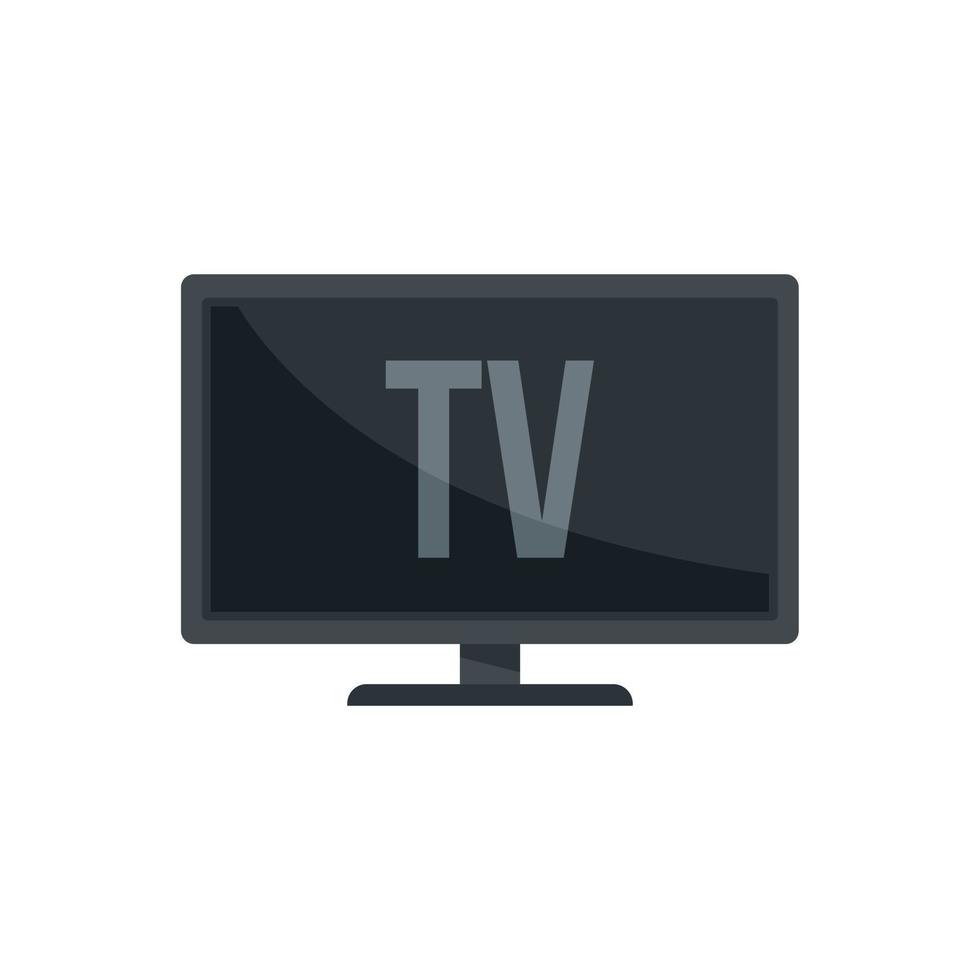 zimmerservice tv set symbol flach isoliert vektor