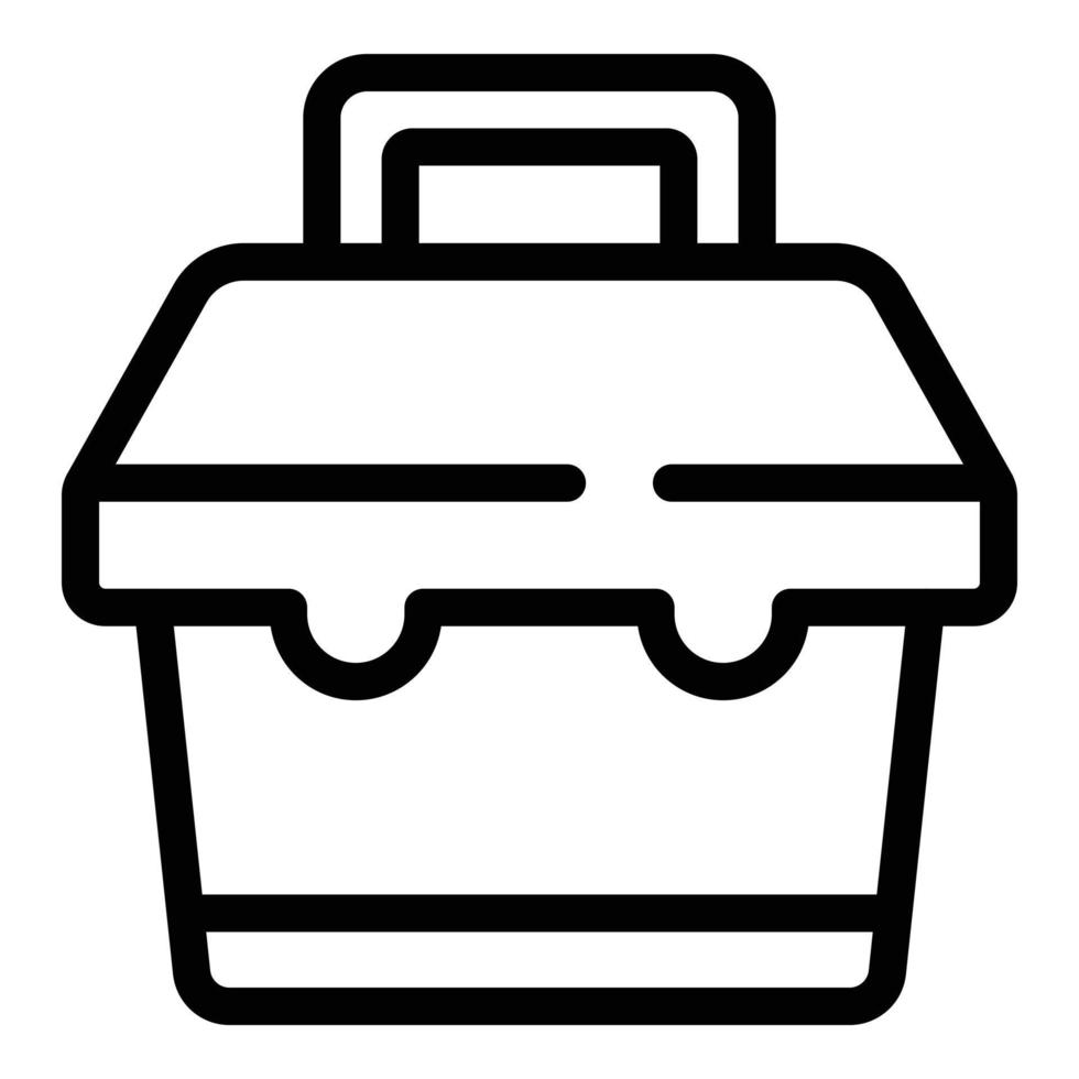 Zangen-Toolbox-Symbol Umrissvektor. Werkzeugkasten vektor