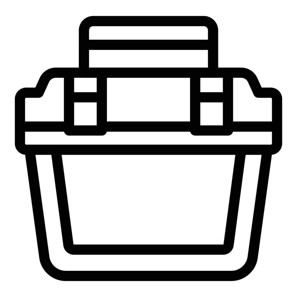 Symbol Umrissvektor für Werkzeugausrüstung. Kit-Koffer vektor