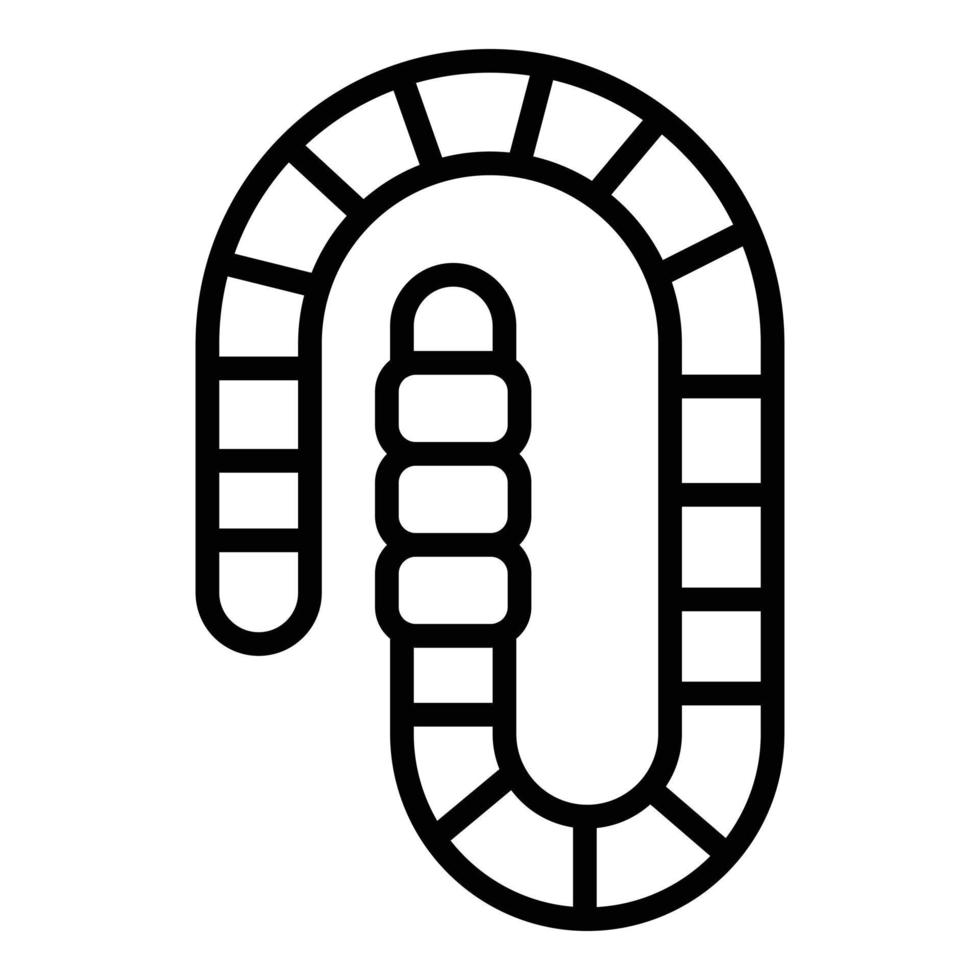 Wurm-Tier-Symbol-Umrissvektor. Gartenerde vektor