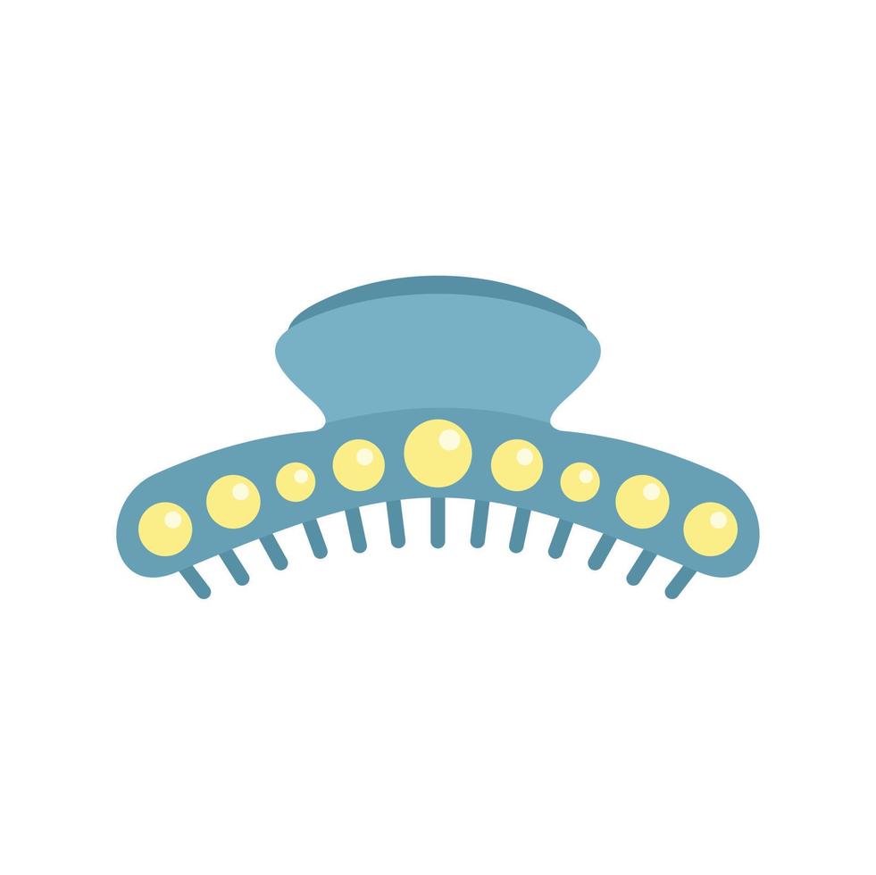 stift hårspänne ikon platt isolerat vektor