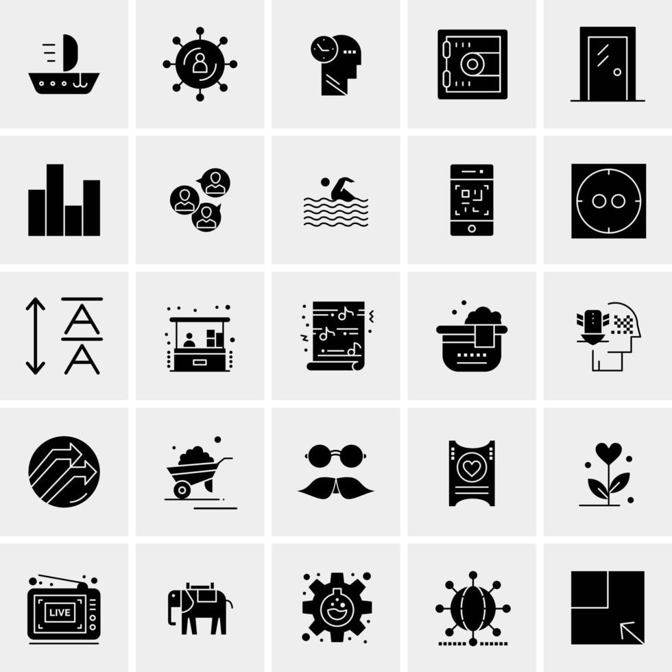 25 universelle Business-Icons Vektor kreative Icon-Illustration zur Verwendung in Web- und Mobilprojekten