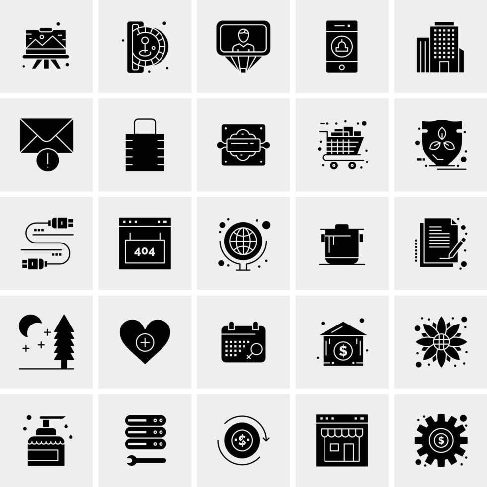 25 universelle Business-Icons Vektor kreative Icon-Illustration zur Verwendung in Web- und Mobilprojekten