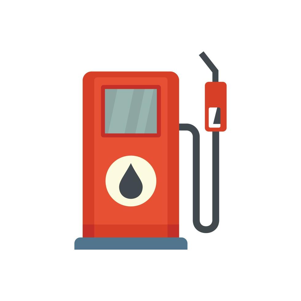 bensin station pump ikon platt isolerat vektor