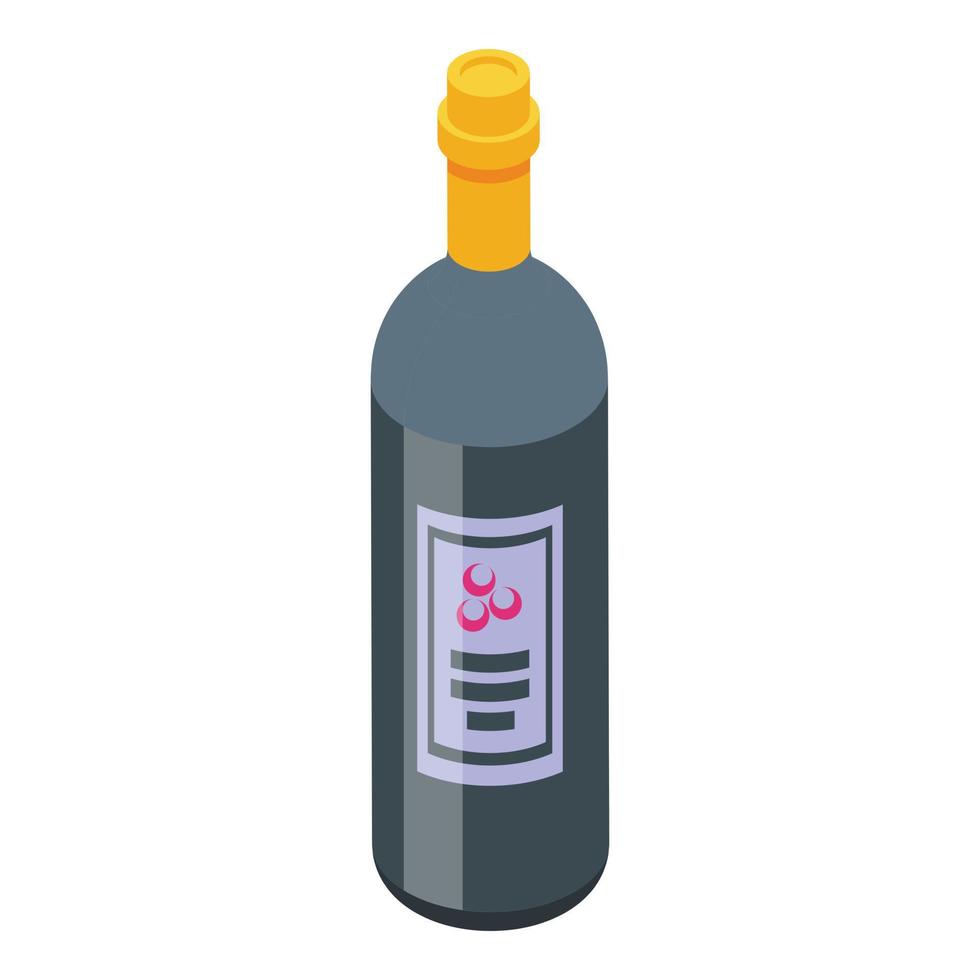 Trauben Wein Symbol isometrischer Vektor. Sommelierglas vektor