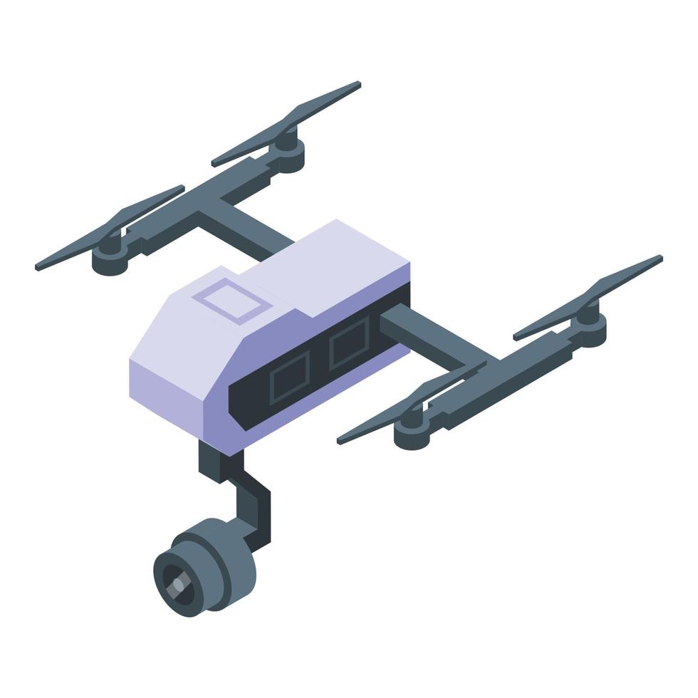 Drohnensymbol isometrischer Vektor. Drohne aus der Luft vektor