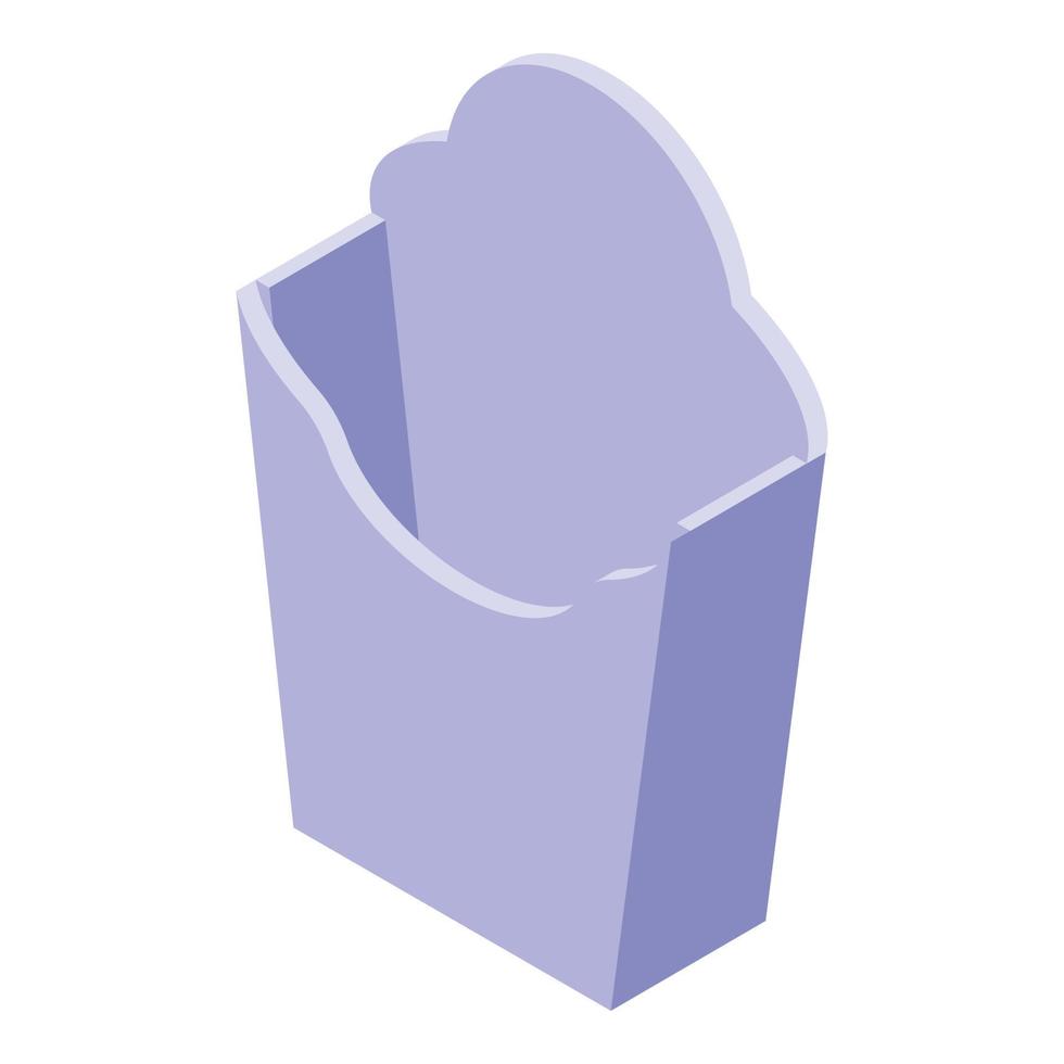 papper låda ikon isometrisk vektor. packa väska vektor