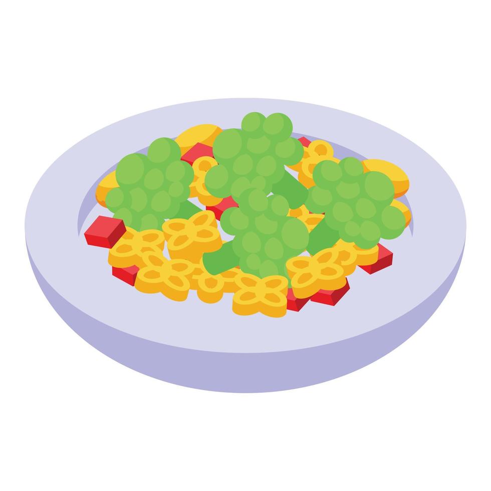 pasta mat ikon isometrisk vektor. diet laga mat vektor