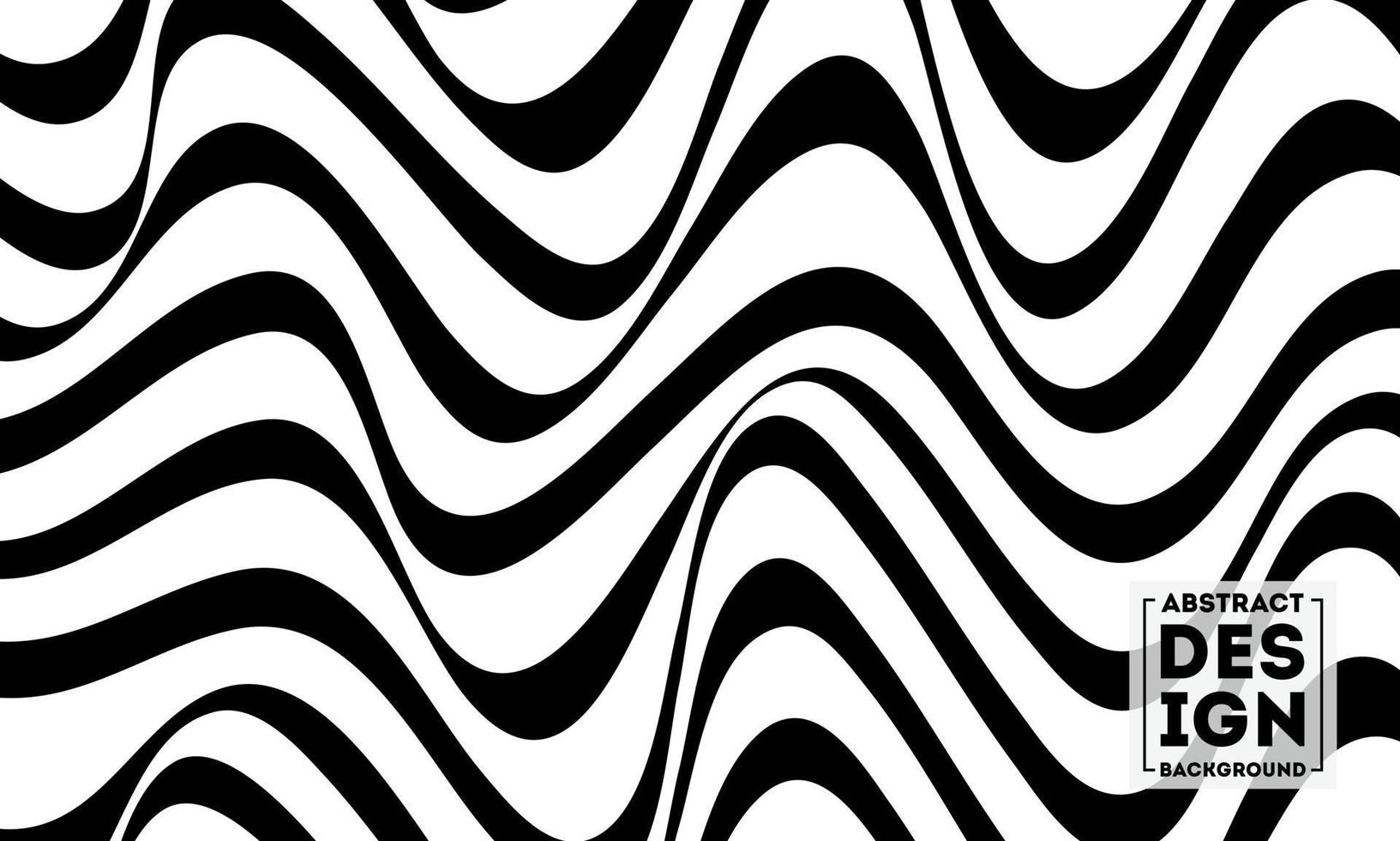 Abstract Background Wave Design Schwarz-Weiß-Vektor-Illustration vektor