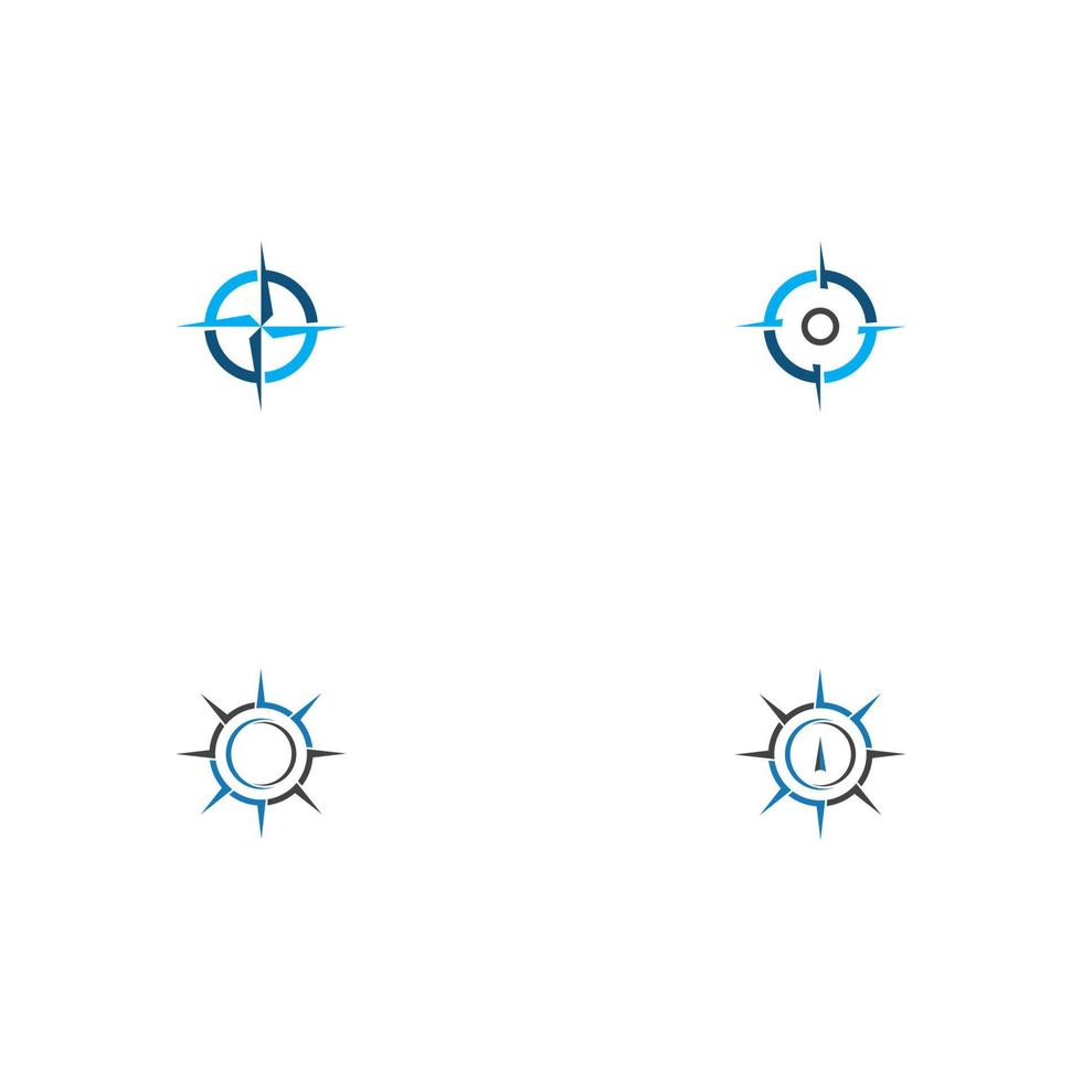 Kompass-Logo-Vektor-Illustration-Icon-Design vektor