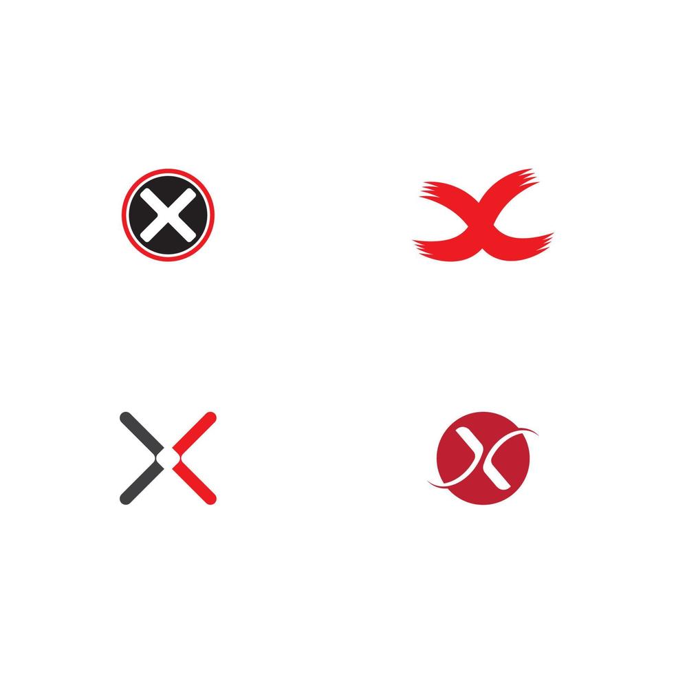 Buchstabe x Symbol abstraktes Logo-Vektorbild vektor