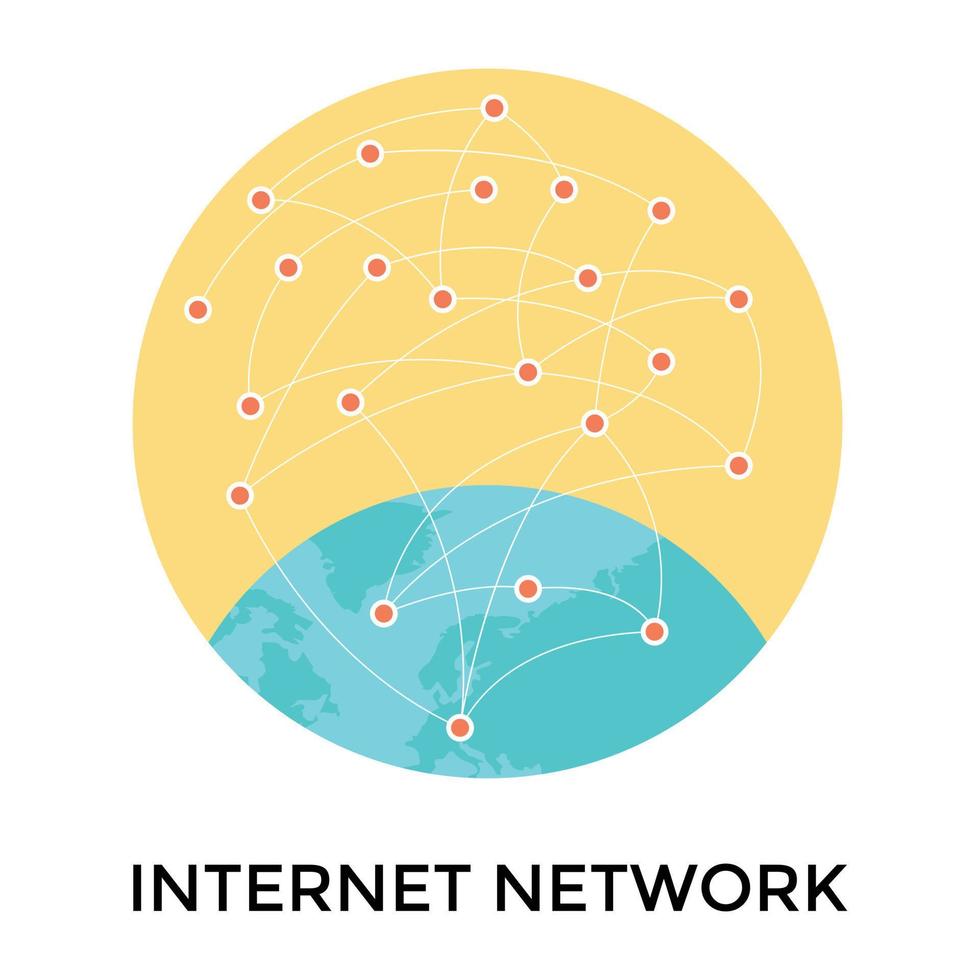 trendiges Internet-Netzwerk vektor