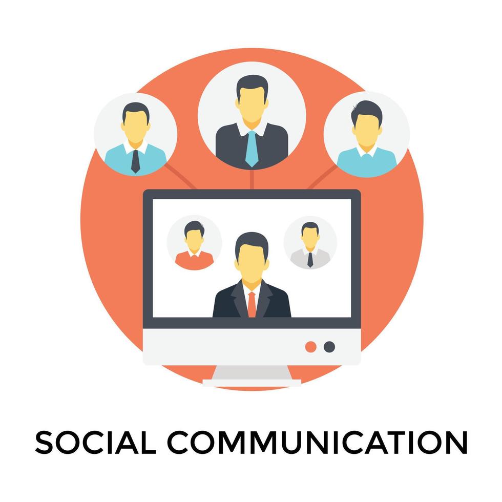 trendig social kommunikation vektor