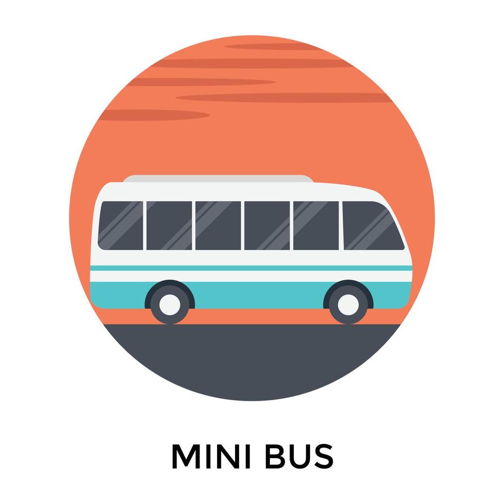 trendig mini buss vektor