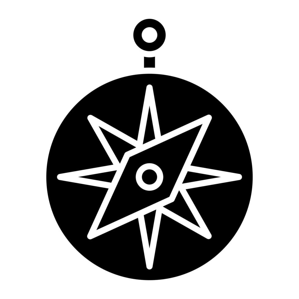 Kompass-Glyphe-Symbol vektor