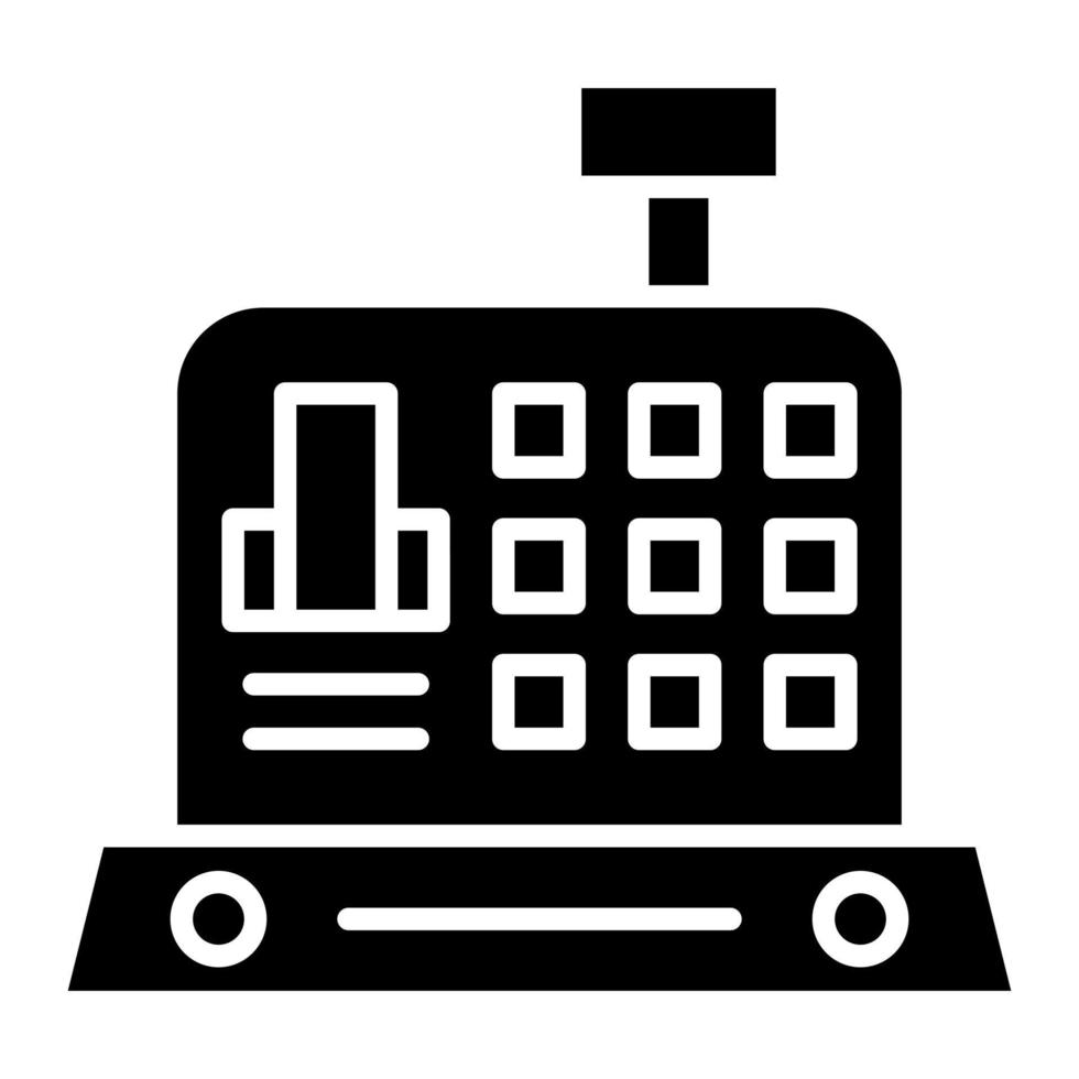 kassamaskin glyfikon vektor