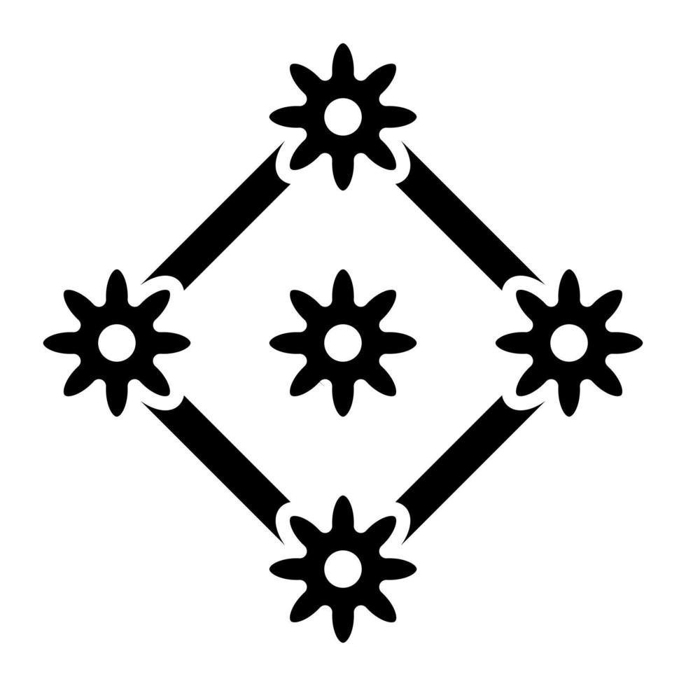 Kranz-Glyphe-Symbol vektor