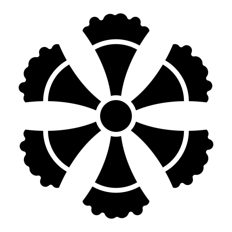 Fransen-Dianthus-Glyphen-Symbol vektor