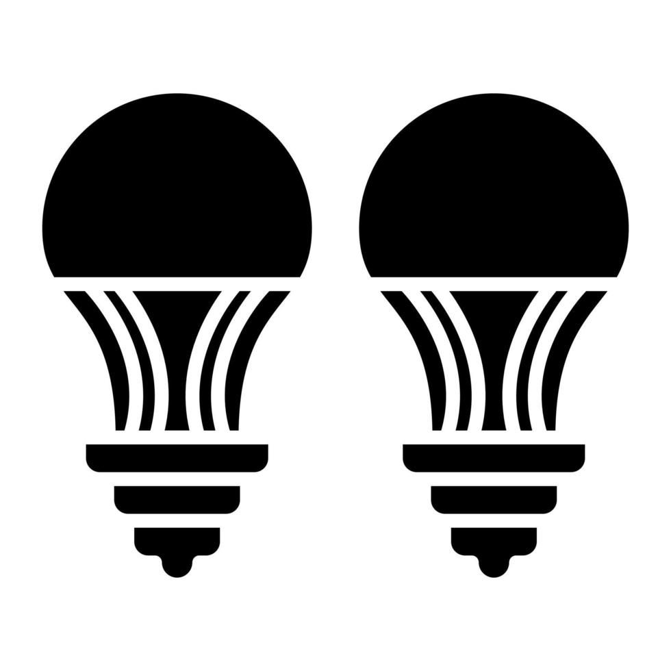 led lampor glyf ikon vektor