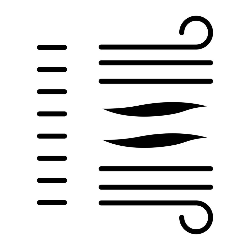 Wind-Glyphe-Symbol vektor