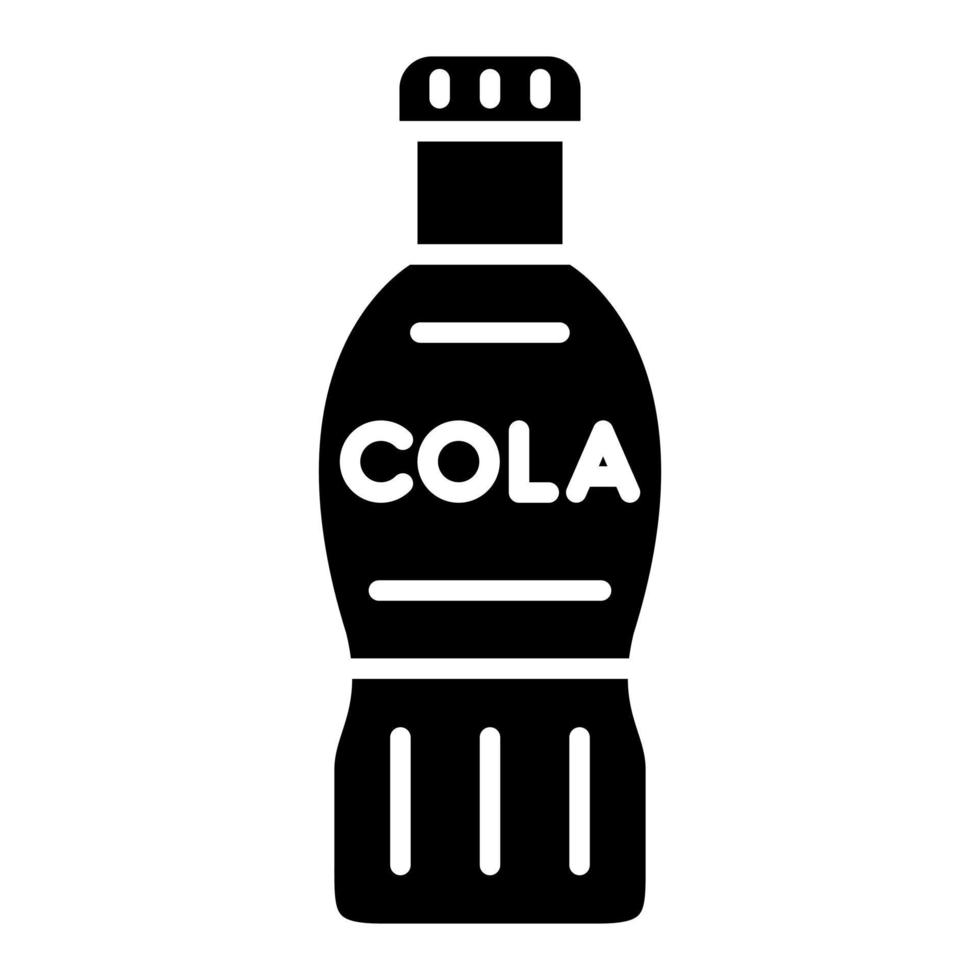 Cola-Flaschen-Glyphe-Symbol vektor