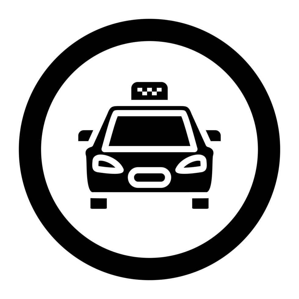 Taxi-Signal-Glyphe-Symbol vektor