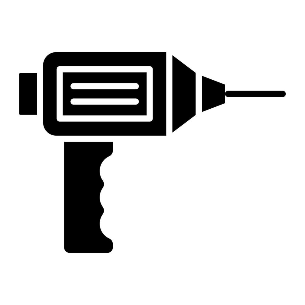 Handbohrer-Glyphe-Symbol vektor